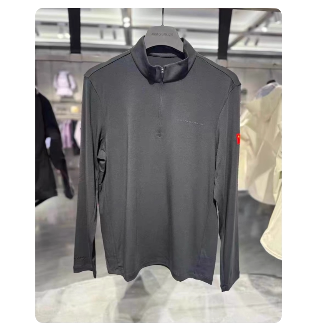 安踏冠军全天候系列2025年冬季新款男立领针织长袖T恤152540405