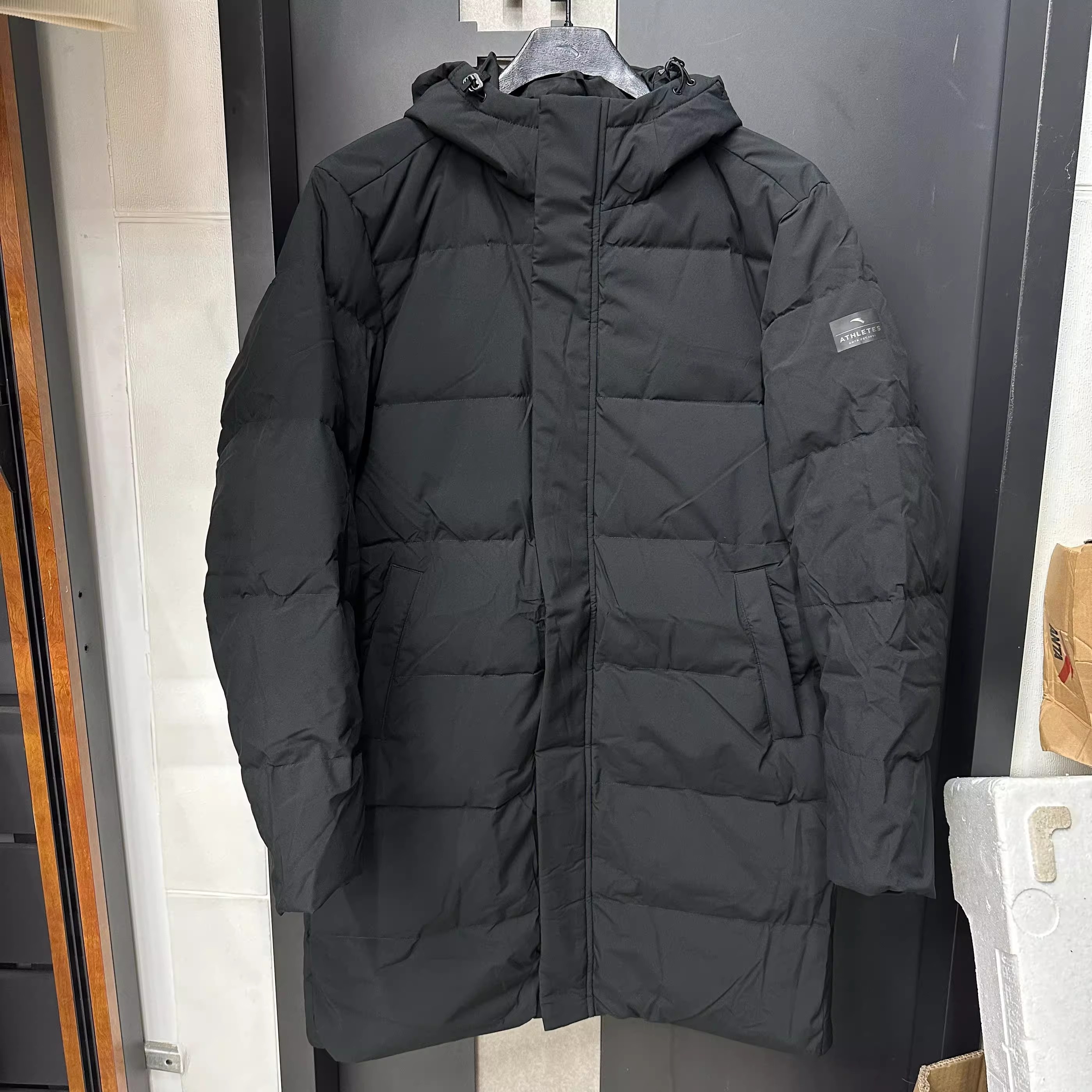 ANTA/安踏保暖防泼水连帽中长款