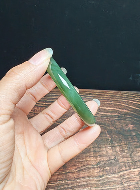 和田玉青白玉手镯送证书保真