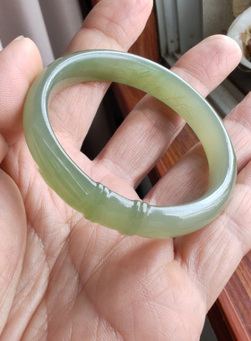 和田玉青白玉竹节53+手镯送证书