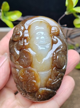财神把件和田玉细腻油润糖白玉