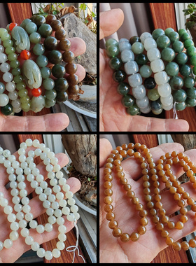 和田玉青花墨玉糖玉碧玉白玉手串