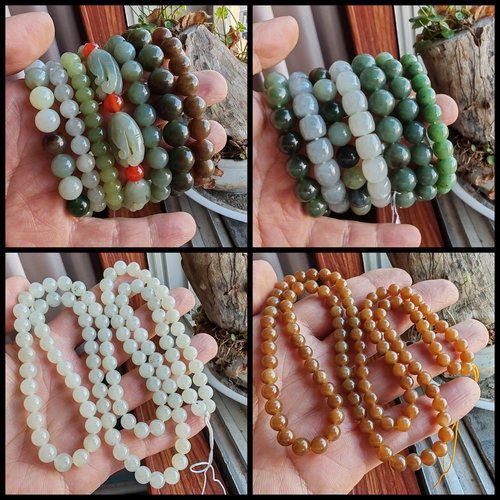 和田玉青花墨玉糖玉碧玉白玉手串