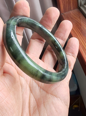 和田玉青花籽料手镯61送证书