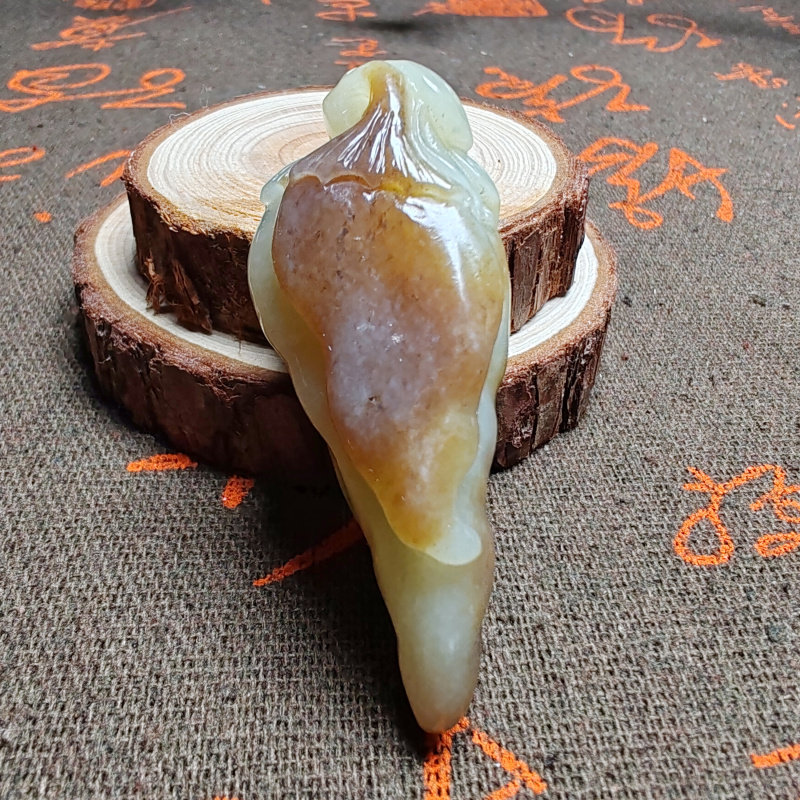 和田玉糖青白玉双辣椒吊坠挂件苏工精品正品油润男女国风绝代双骄