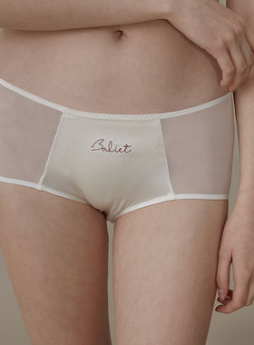 Not Just Pajama  真丝优雅芭蕾内裤女网纱透气三角裤女中腰4款可