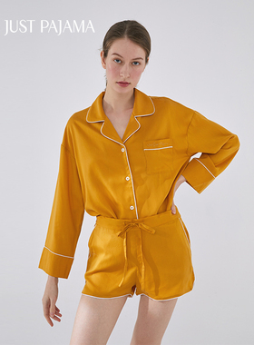 Not Just Pajama 天丝棉长袖春夏睡衣三件套家居服套装
