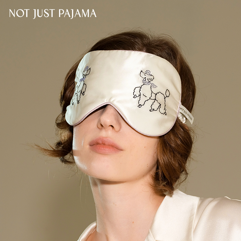 NJP钻石小狗22姆米真丝镶钻眼罩