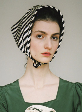 [折上8折]Not Just Pajama真丝条纹丝巾风包包手柄发带小方巾