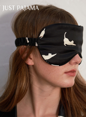 Not Just Pajama Cats系列真丝遮光有效助眠舒缓疲劳时髦居家眼罩