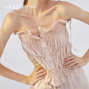 法式 Just Pajama 家居服 宫廷风真丝睡衣女吊带套装 折上9折 Not