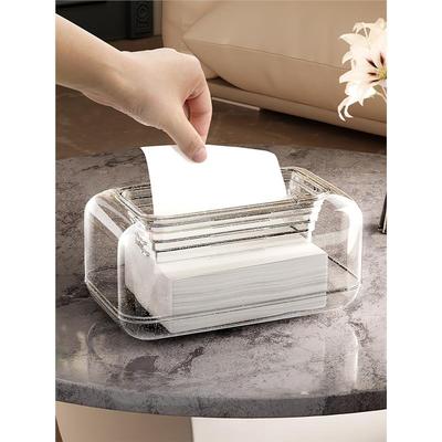 日本下沉式纸巾盒高级感轻奢风抽纸盒家用客厅桌面创意餐巾纸盒子