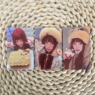(G)I-DLE 宋雨琦家居代言周边小卡 贴贴饼干小狗生日快乐琦