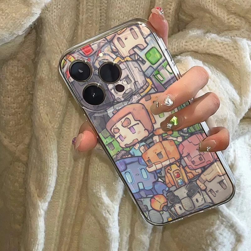MC我的世界适用于苹果15PROMAX手机壳iPhone14PLUS创意13软壳12