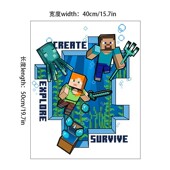 away我 跨境Minecraft run 世界墙贴画客厅儿童房墙贴3D破墙墙贴