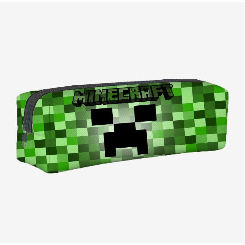 新款Minecraft我的世界游戏周边学生文具袋大容量学生拉链笔袋