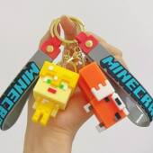 卡通我 软胶3D沙盒游戏Minecraft卡通挂饰批发 世界钥匙扣挂件