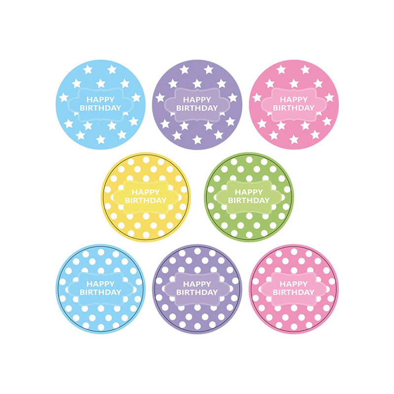 甜品台布丁杯装饰圆形贴纸卡通慕斯杯推推乐布丁瓶不干胶贴纸大全