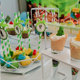 蛋糕装 世界主题绿色蛋糕插牌儿童生日派对甜品台布置插件 饰我