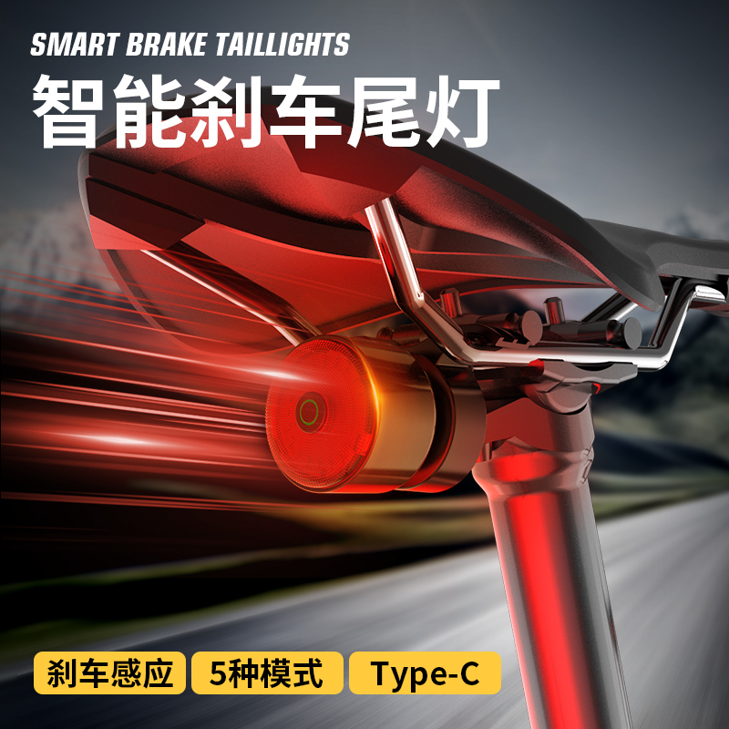 神鱼自行车山地车公路车夜骑尾灯
