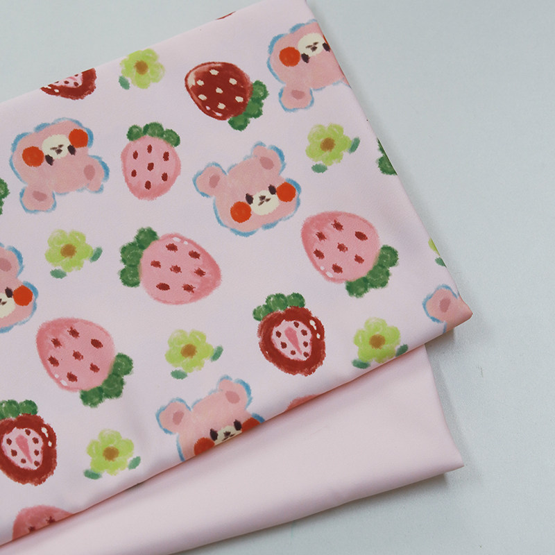 菜家布铺 草莓小熊印花破卡布料防泼水外套羽绒服马甲防风服面料,居家布艺,海绵垫/布料/面料/手工diy,淘宝优惠券,粉丝福利购,淘宝优惠卷