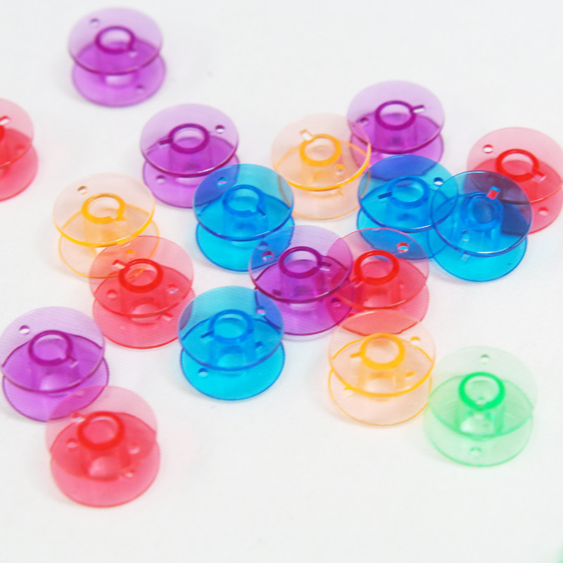 菜家布铺 多功能家用机彩色塑料梭芯家用缝纫机彩色半透明梭芯