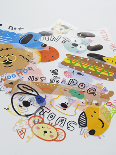 菜家布铺 原创可爱猫狗超A级过粉烫画贴图牢固动物烫图卫衣外套