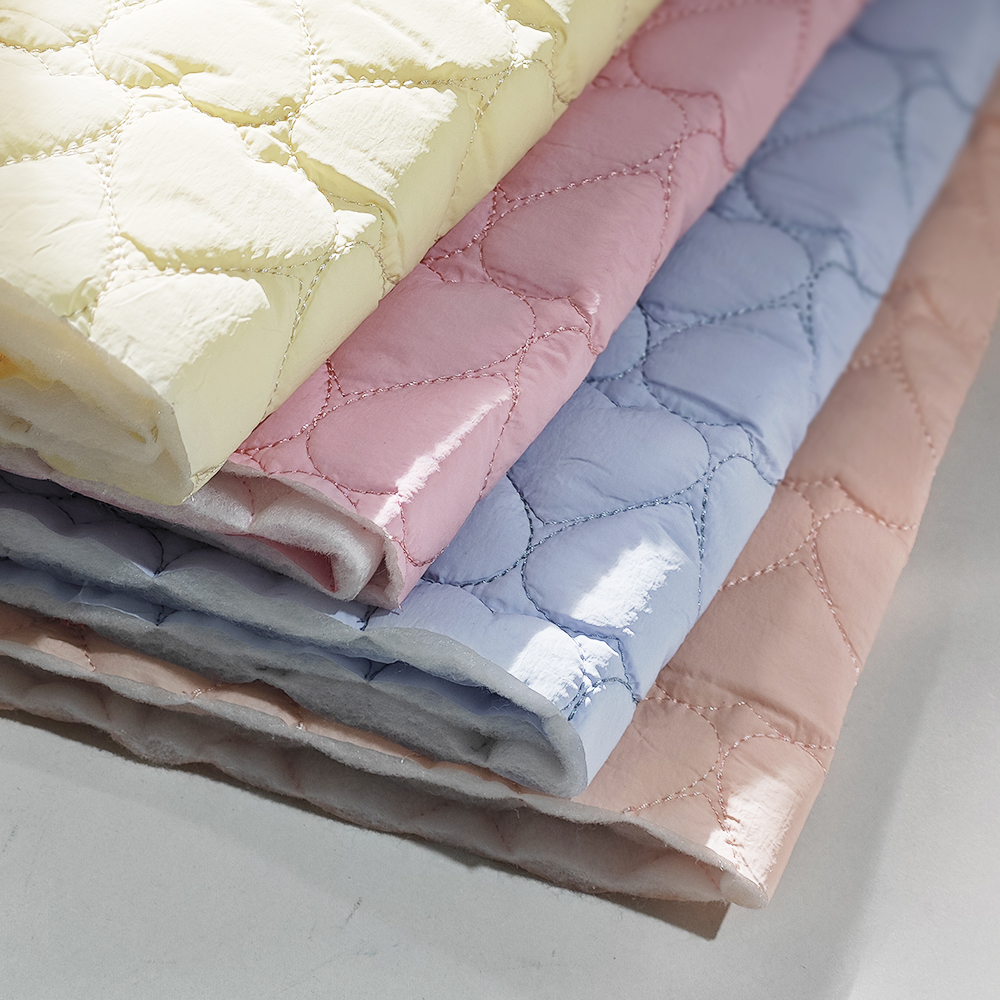 菜家布铺 彩色尼丝皱绗棉夹丝绵棉衣外套马甲布料秋冬棉裤面料diy