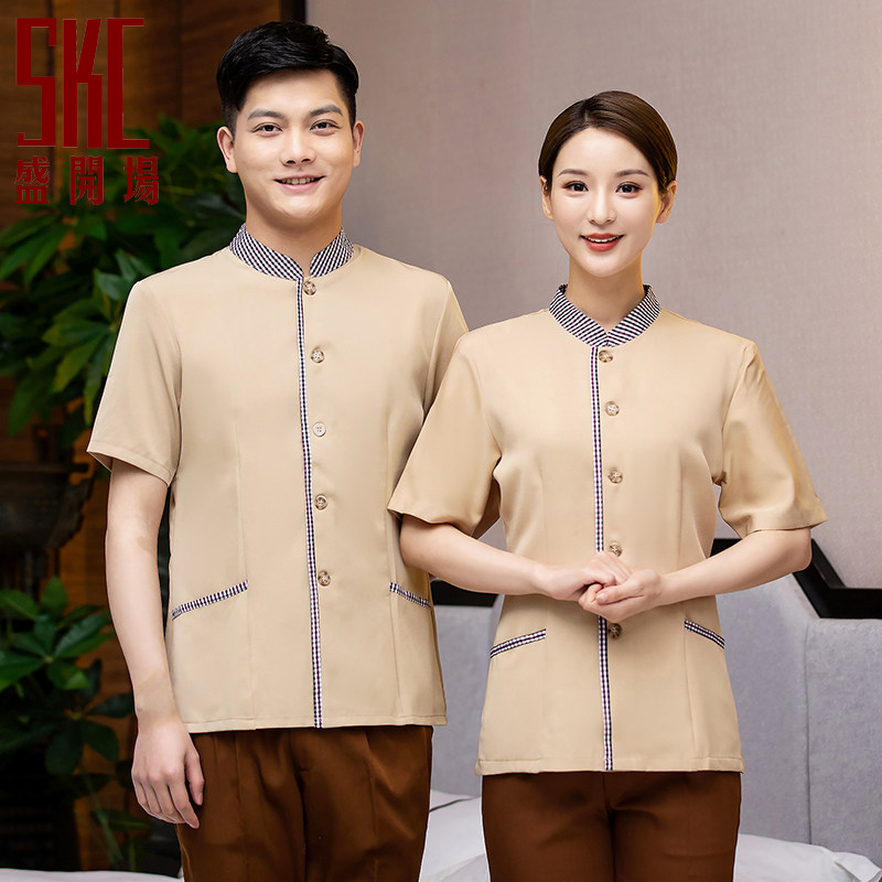 酒店客房保洁员工作服短袖宾馆楼层物业商场清洁工PA制服夏装半袖
