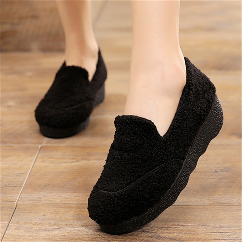 秋冬新款豆豆鞋女加绒老北京工作布鞋保暖棉鞋防滑厚底百搭妈妈鞋,女鞋,乐福鞋（豆豆鞋）,淘宝优惠券,粉丝福利购,淘宝优惠卷