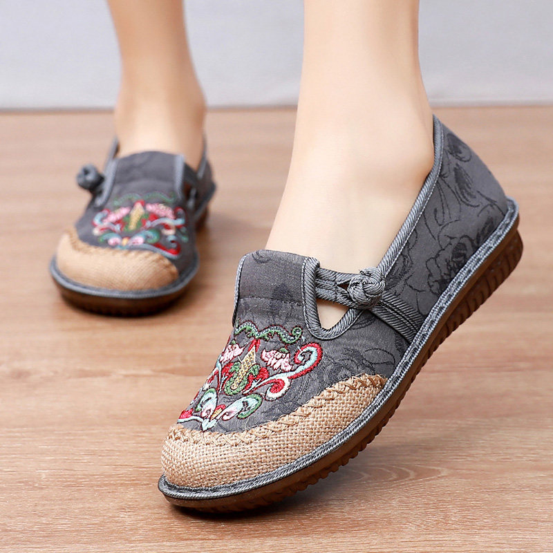 老北京布鞋女春夏平底复古汉服民族风亚麻绣花单鞋软底舒适妈妈鞋,女鞋,传统布鞋,淘宝优惠券,粉丝福利购,淘宝优惠卷