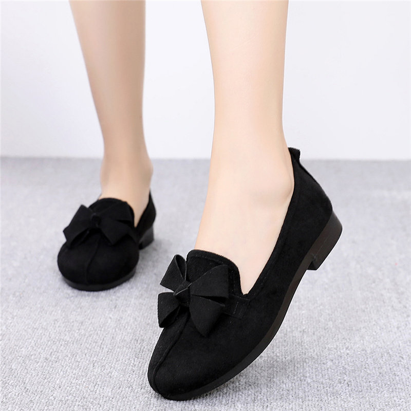 豆豆鞋女春秋新款老北京布鞋平底女鞋软底工作鞋百搭舒适妈妈单鞋