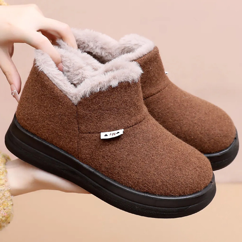 冬季雪地靴女高帮厚底加绒加厚保暖棉鞋中老年棉靴软底防滑妈妈鞋,女鞋,时尚雪地靴,淘宝优惠券,粉丝福利购,淘宝优惠卷