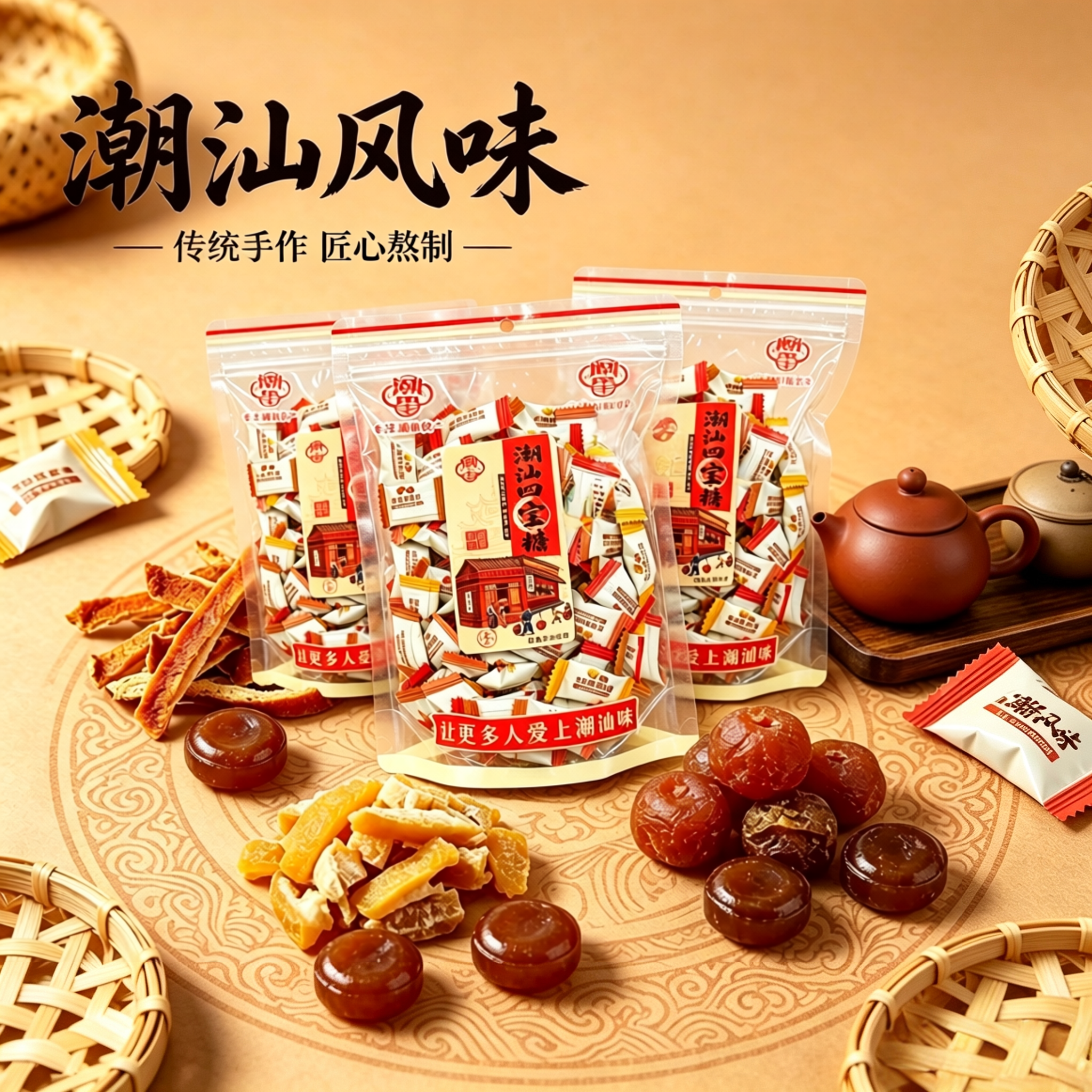 老药桔润喉糖潮汕四宝糖陈皮香橼