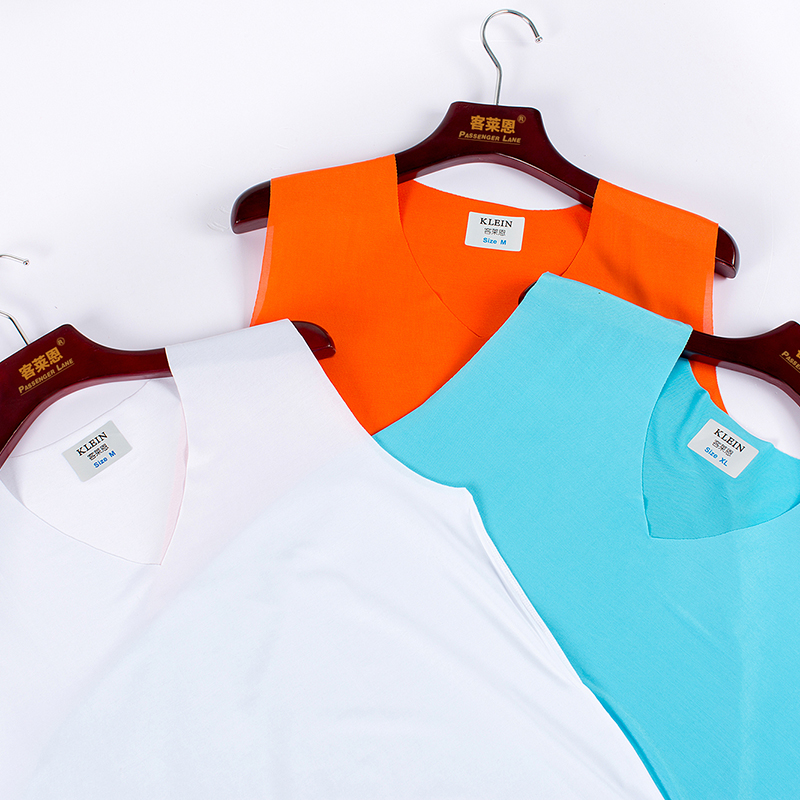 无痕冰丝背心砍袖青年紧身运动衫