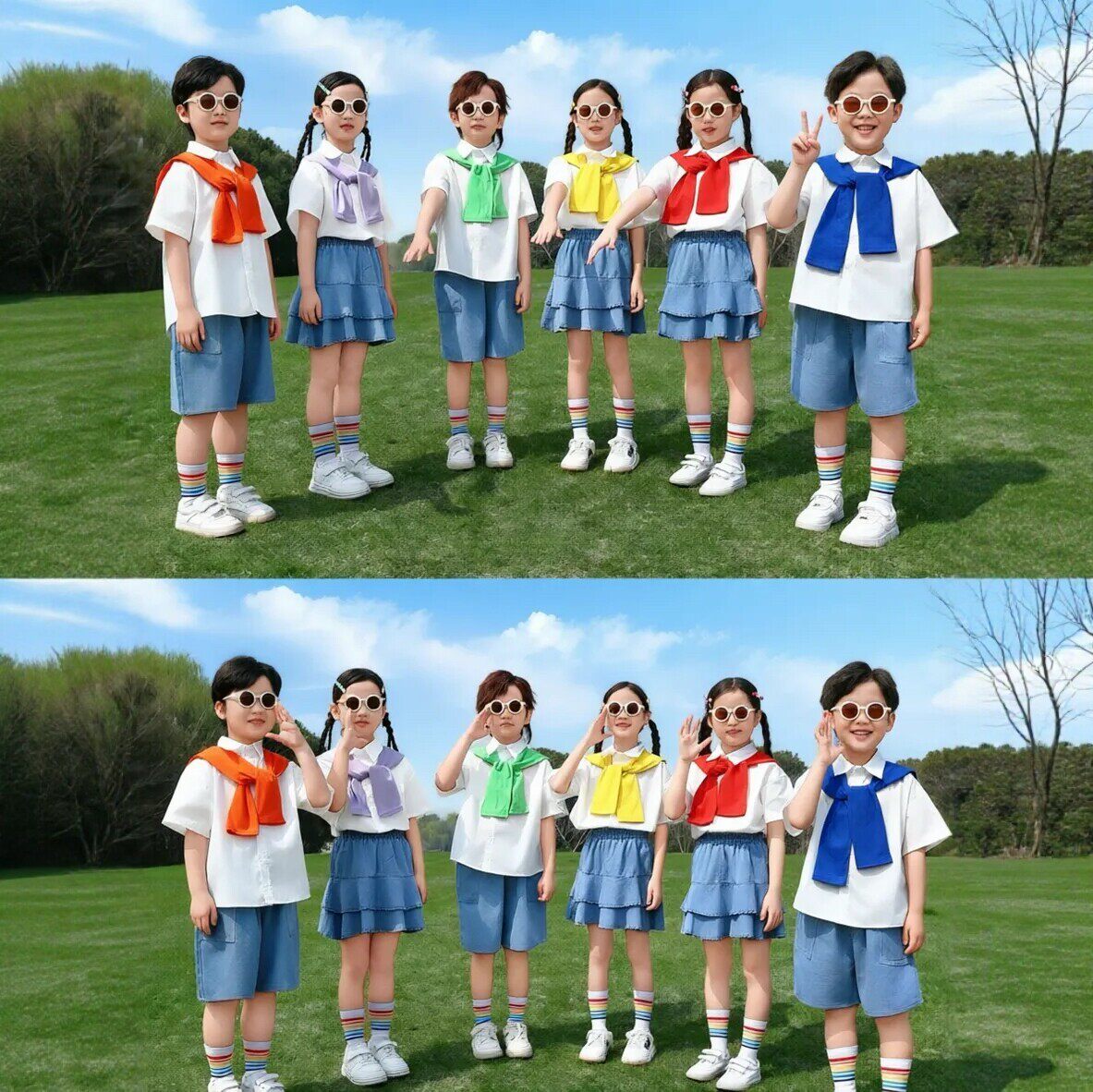 六一幼儿园小学生啦啦队演出服