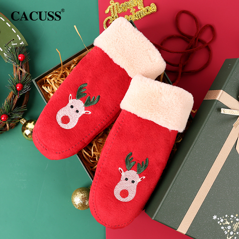 CACUSS圣诞甜美可爱挂脖手套