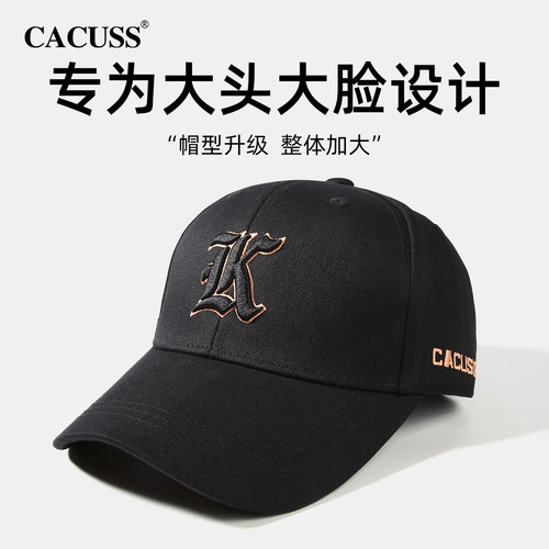 CACUSS户外运动刺绣黑色鸭舌帽男
