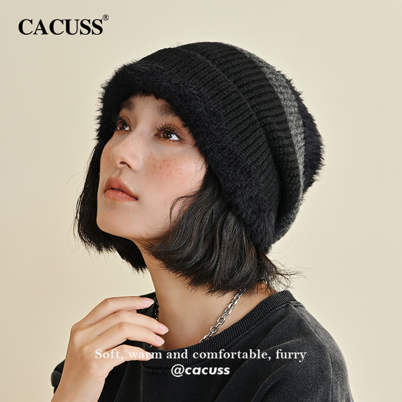 CACUSS针织帽户外保暖女士冬季