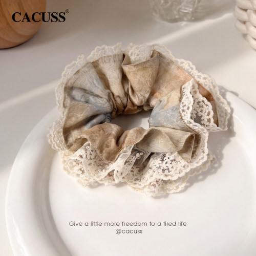 CACUSS蕾丝花边大肠发圈法式发绳