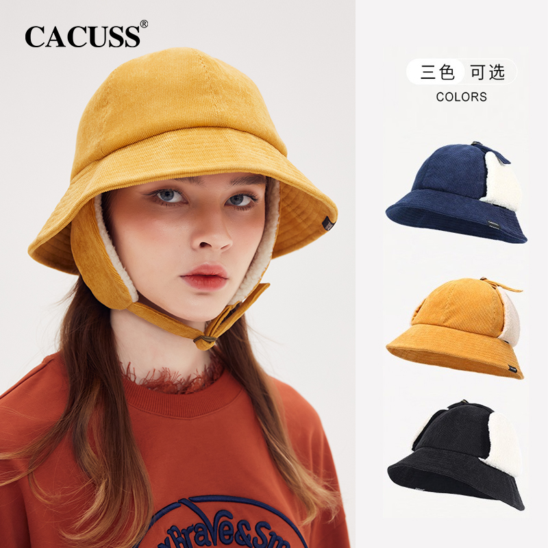CACUSS护耳羊羔绒保暖显脸大头围