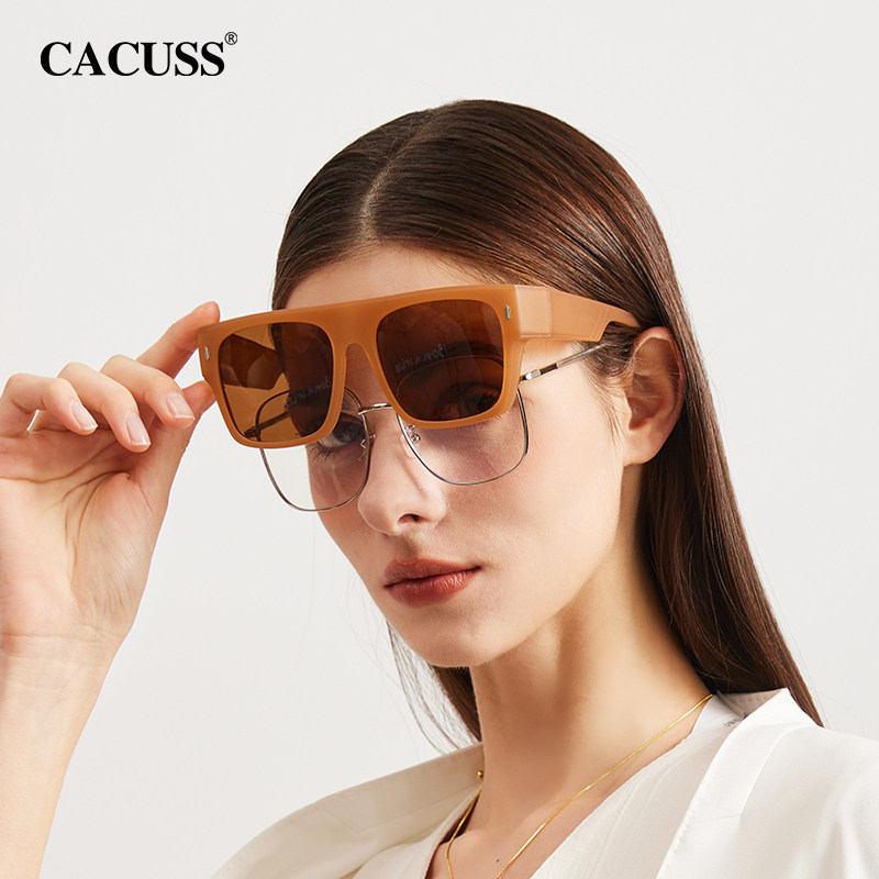 CACUSS防晒偏光墨镜可套近视镜女图片