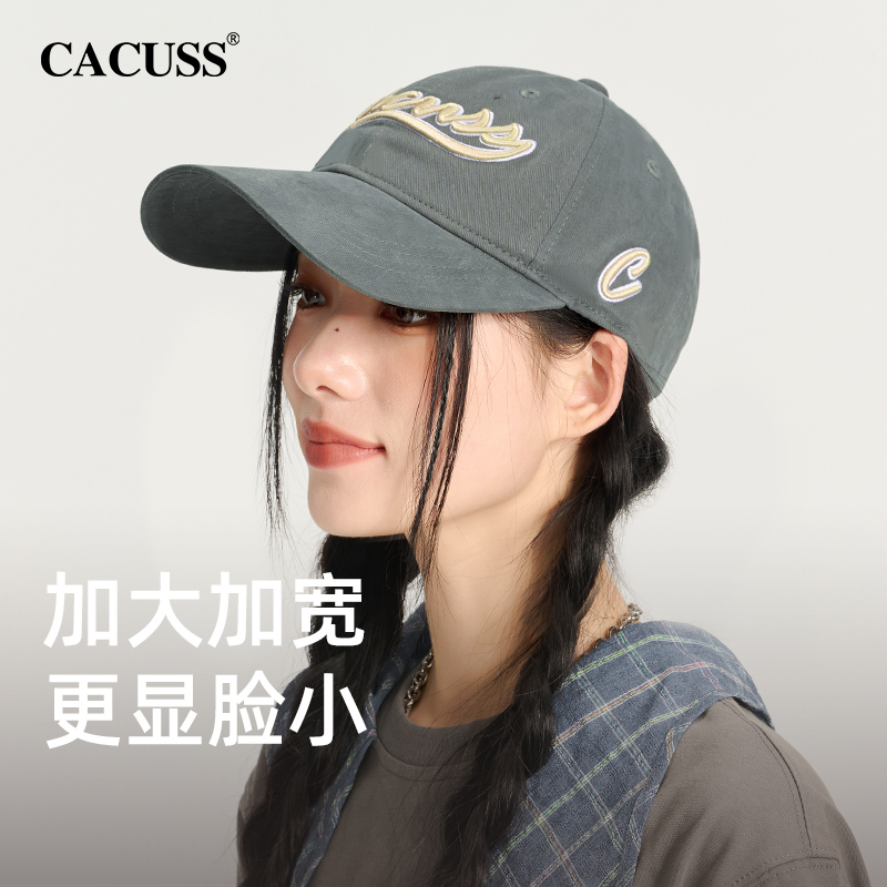 CACUSS棒球帽女复古大头围显脸小