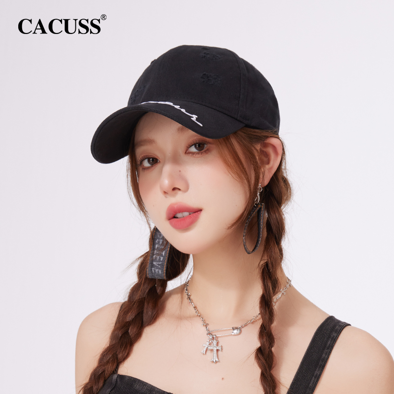 CACUSS软顶破洞棒球帽大头围