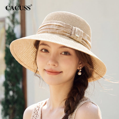 CACUSS法式草编沙滩遮阳帽女夏季