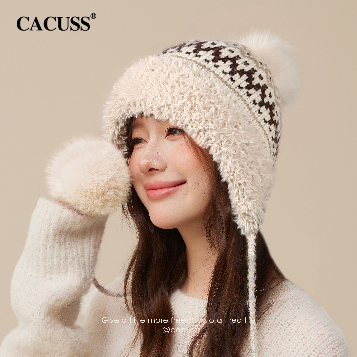 CACUSS费尔岛风护耳时尚雷锋帽