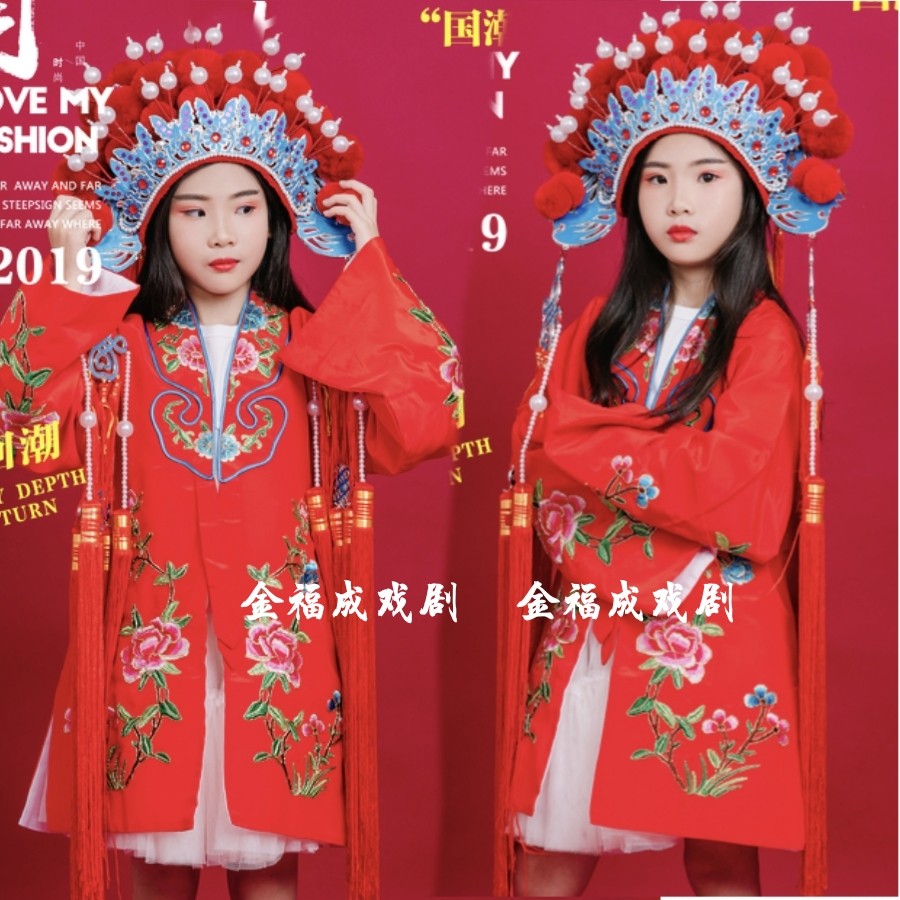 儿童摄影小花旦国潮风戏服