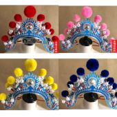 国潮京剧戏曲头饰小列子小额子京剧花木兰穆桂英戏曲头盔打鼓列子