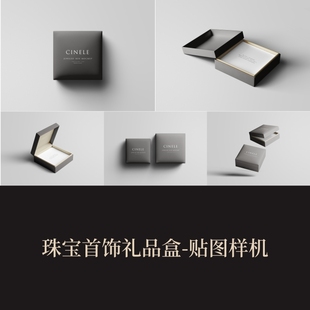 高端提案利器优质PSD珠宝首饰礼品盒VI样机素材模板logo智能贴图