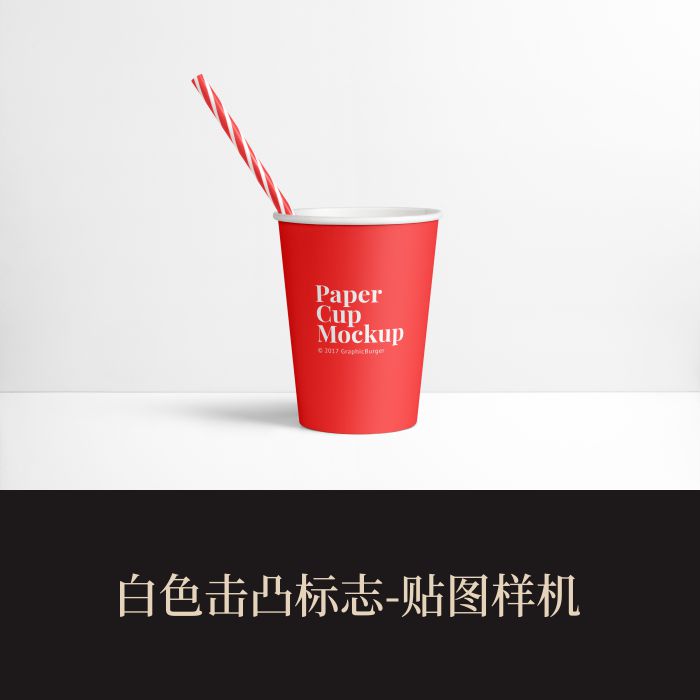 高端提案利器优质PSD纸杯吸管VI样机设计素材模板logo智能贴图